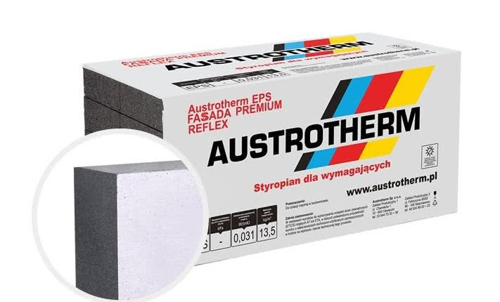 Nowość Austrotherm: grafitowe płyty styropianowe EPS FASSADA PREMIUM REFLEX